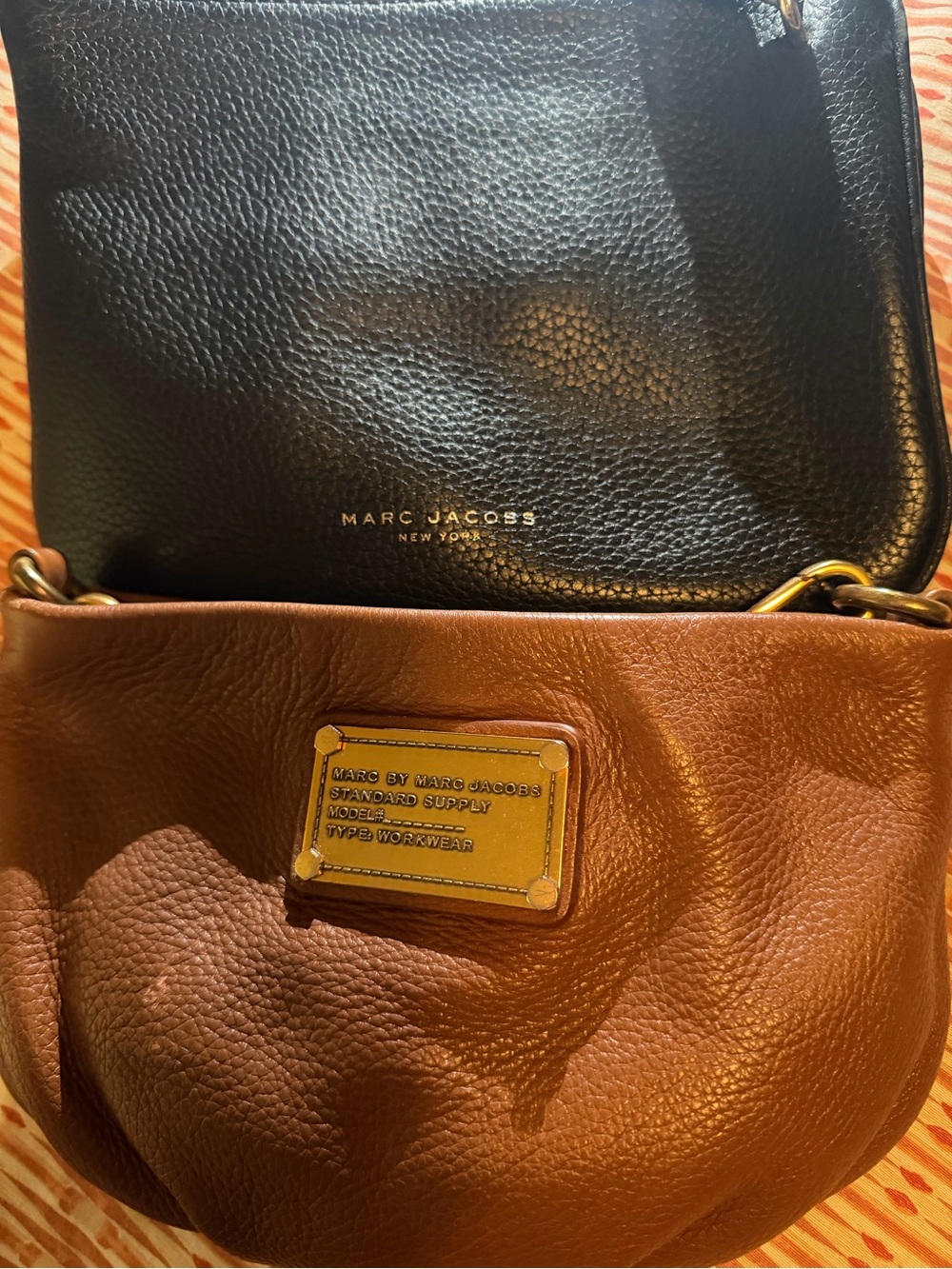 2 Marc Jacobs Leather Crossbody Bag - Black & Brown